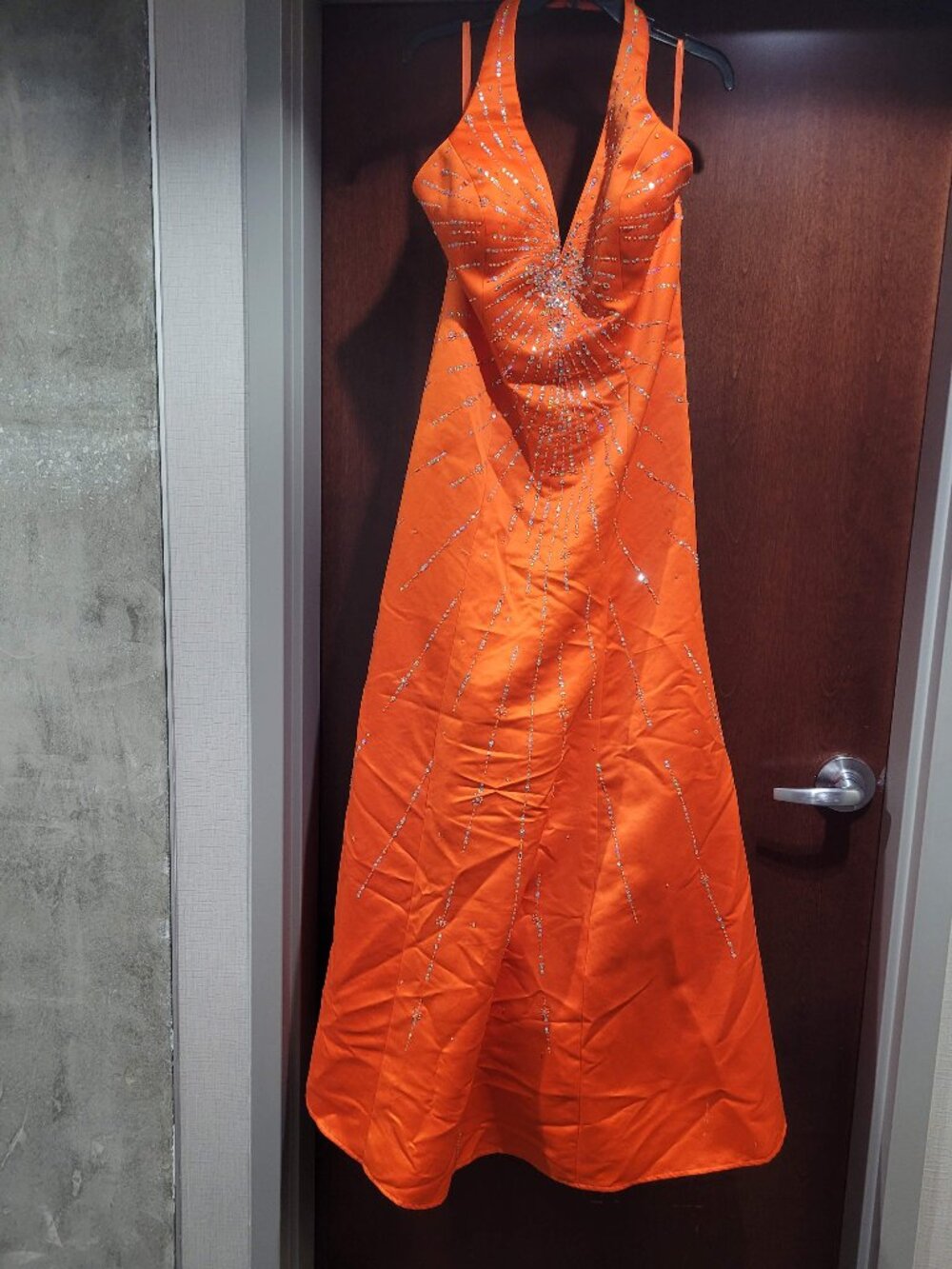 Mori Lee 8252 Size 18 Orange Prom Dress